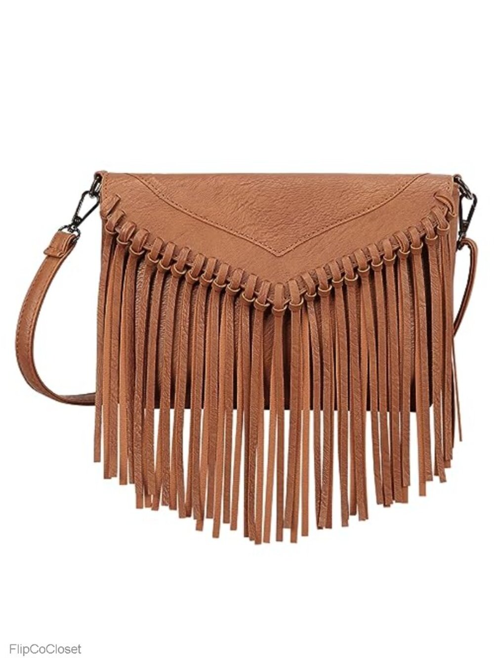 PU Leather Hobo Fringe Crossbody Tassel Purse Vintage Flap Envelope Handbag